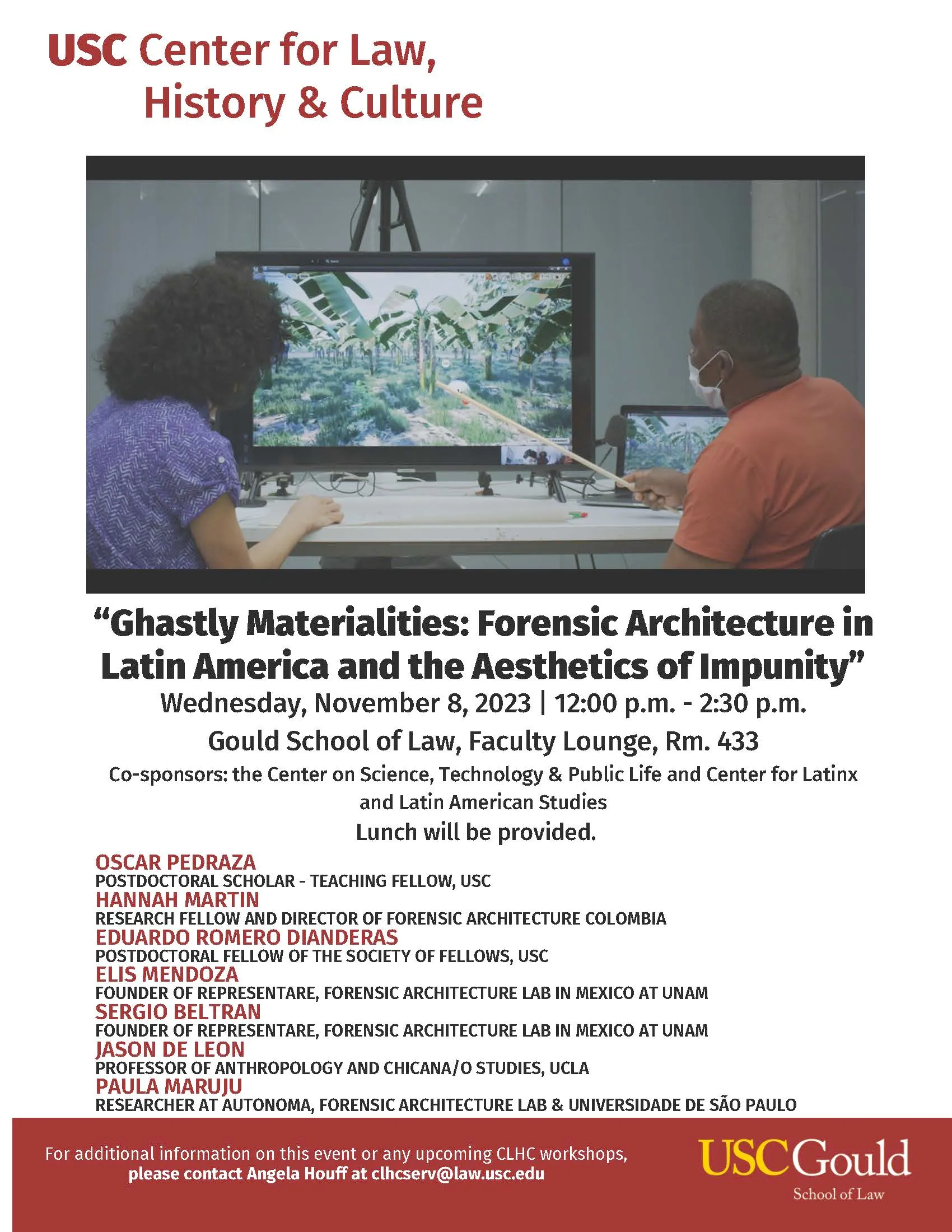 Portada de Forensic Architecture and the Aesthetics of Impunity (USC, Nov 8 2023)